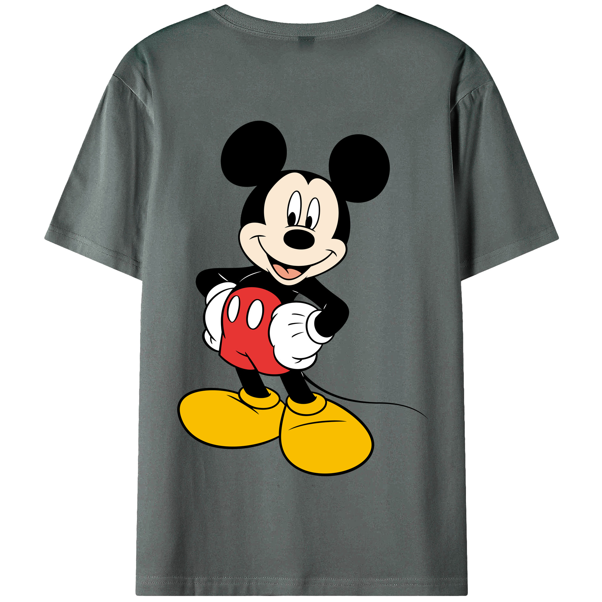 （画像用） ミッキーマウス Mickey Mouse 綿100％半袖Tシャツ（背面プリント）